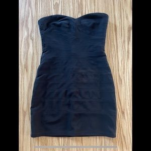 Strapless Black Mini Dress Walter Baker